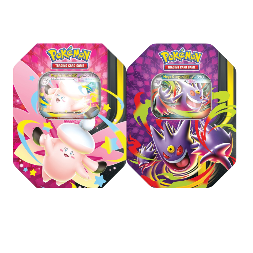 Mega Moonlit Tin Set of 2 (Mega Gengar + Mega Clefable)