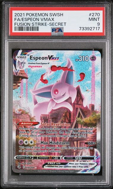 PSA 9 Espeon VMAX Fusion Strike #270