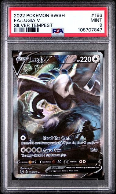 PSA 9 Lugia Alt Art Silver Tempest #186