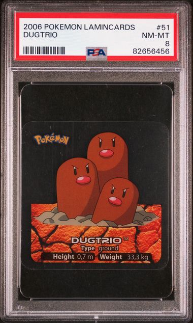 PSA 8 Dugtrio Pokemon Lamincards #51 image 0