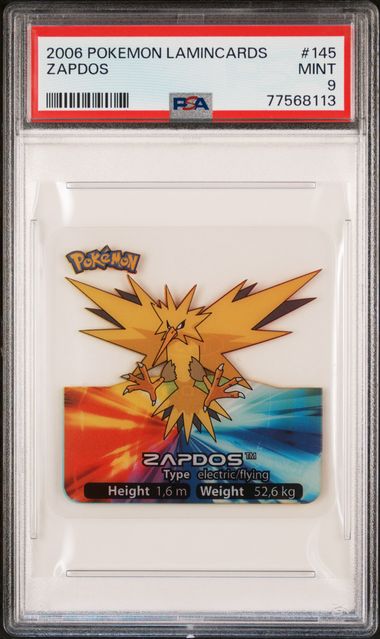 PSA 9 Zapdos Pokemon Lamincards #145 image 0