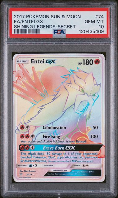 PSA 10 Entei Shining Legends #74 image 0