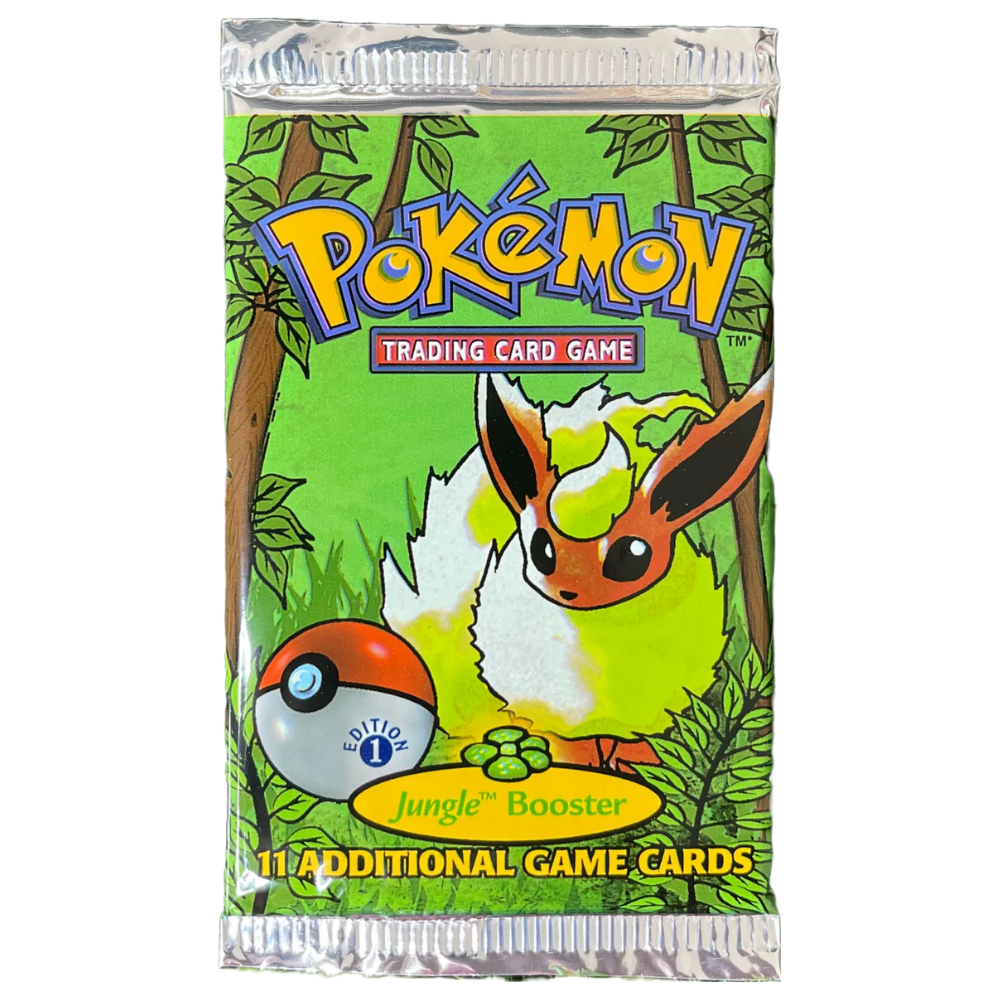 1st Edition Jungle Pack Unweighted From Box Break image 0