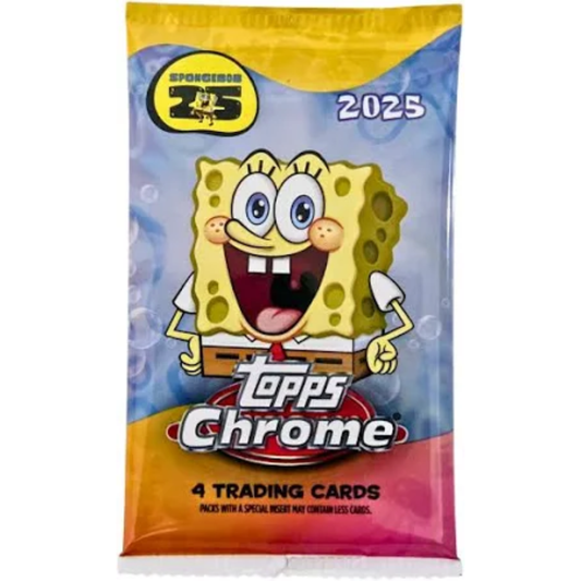 Spongebob 2025 Topps Chrome 25th Anniversary Pack image 0