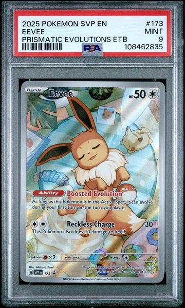 PSA 9 Eevee Prismatic Evolutions ETB Promo #173 image 0