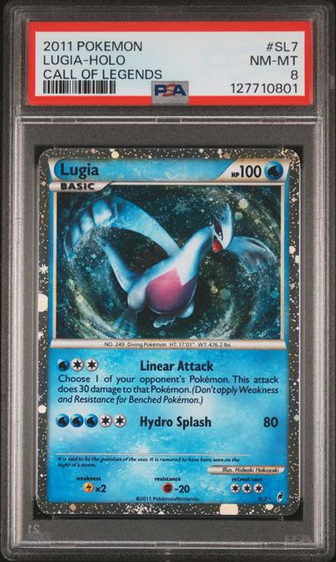 PSA 8 Shiny Lugia Holo Call Of Legends #SL7