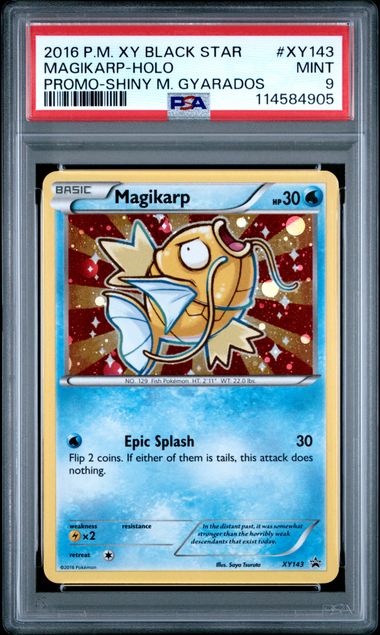 PSA 9 Magikarp Shiny Black Star Promo #XY143