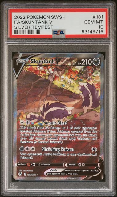 PSA 10 Skuntank V Silver Tempest #181