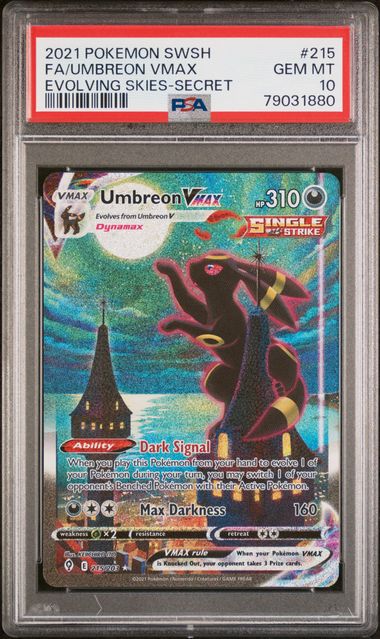 PSA 10 Umbreon Vmax Evolving Skies #215