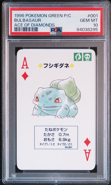 PSA 10 Bulbsaur Ace Of Diamonds Poker/Playing Cards #001