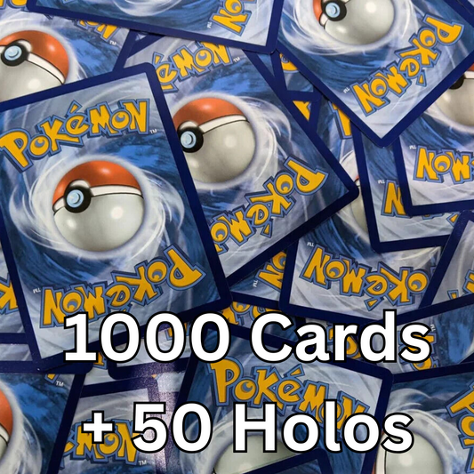 1000 English Pokemon Bulk Cards + 50 Holos image 0