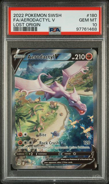 PSA 10 Aerodactyl V Lost Origin #180