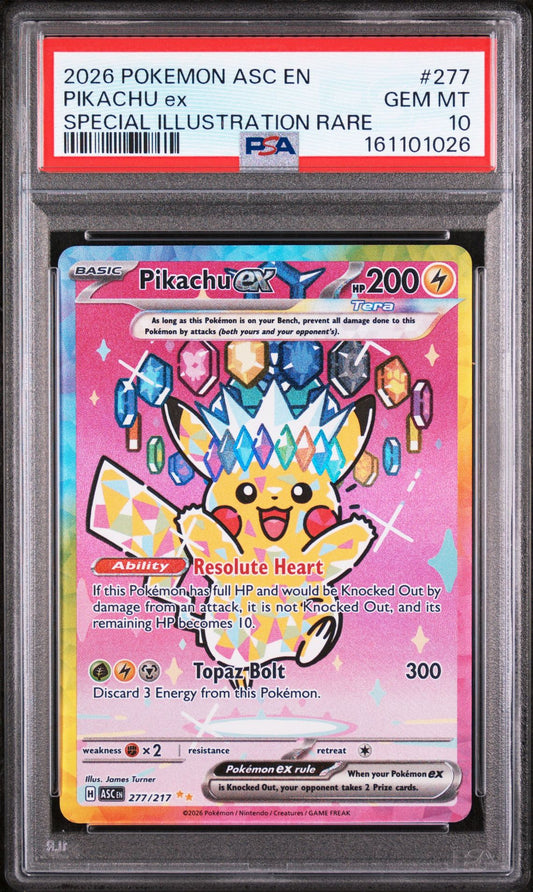 PSA 10 Pikachu ex Ascended Heroes #277