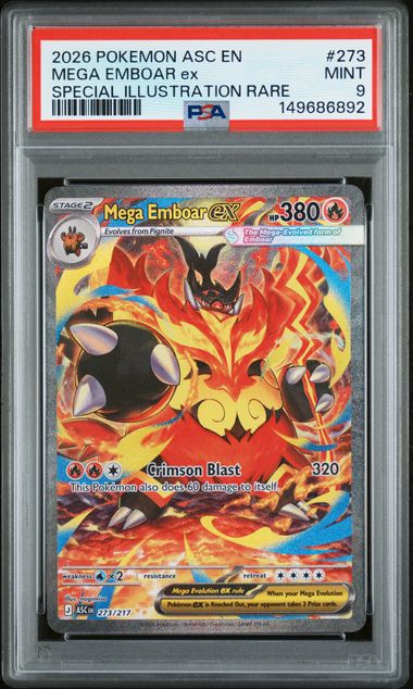 PSA 9 Mega Emboar ex Ascended Heroes #273